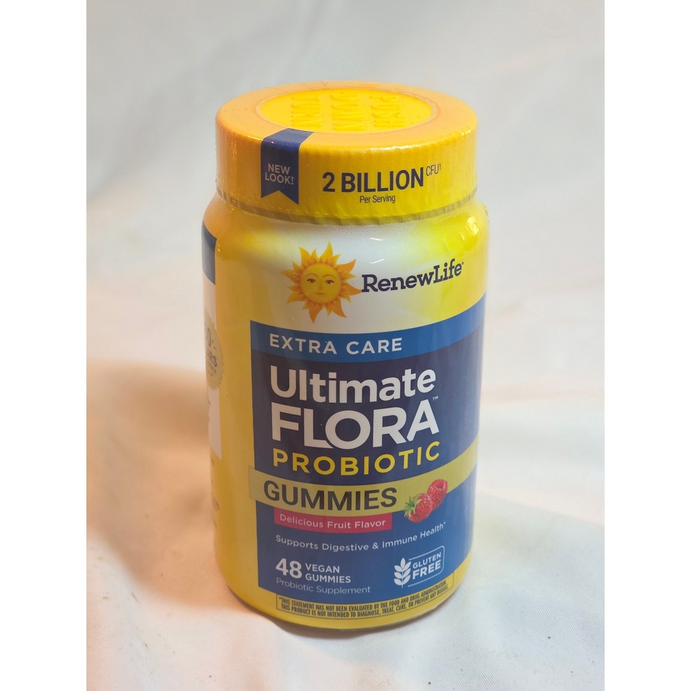 Renew Life Ultimate Flora Probiotic Gummies 2 Billion CFU Fruit 48ct EXP 01/2027